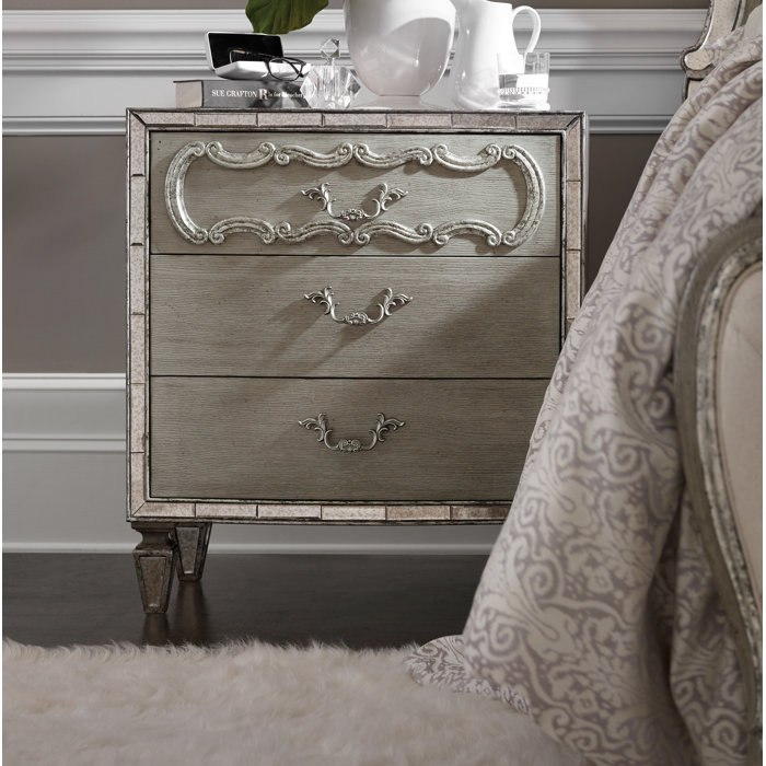 Hooker Furniture Sanctuary 3 Drawer Solid Wood Bachelor's Chest in Gray Wayfair